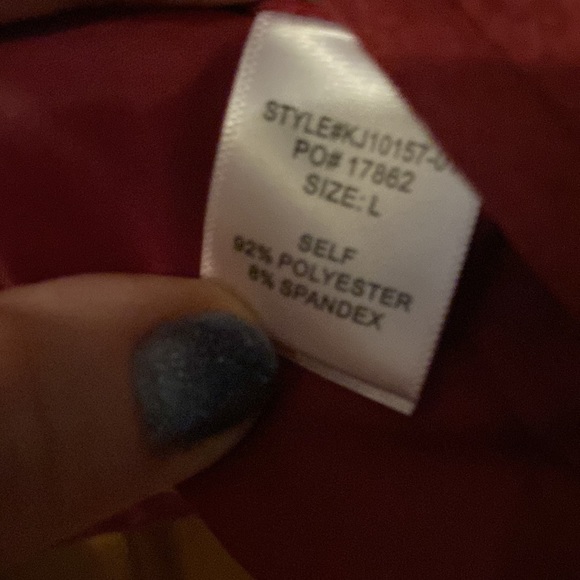 NWOT Peach love California faux suede Raspberry jacket Sz L zipped 18.5” - Picture 6 of 8